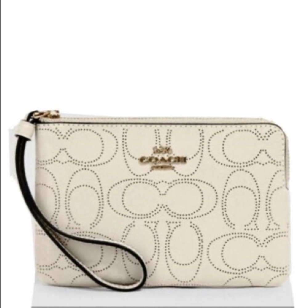 NWT Coach Perforated Wristlet
